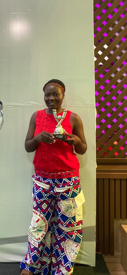 Ayisha Aminu with her second-place trophy